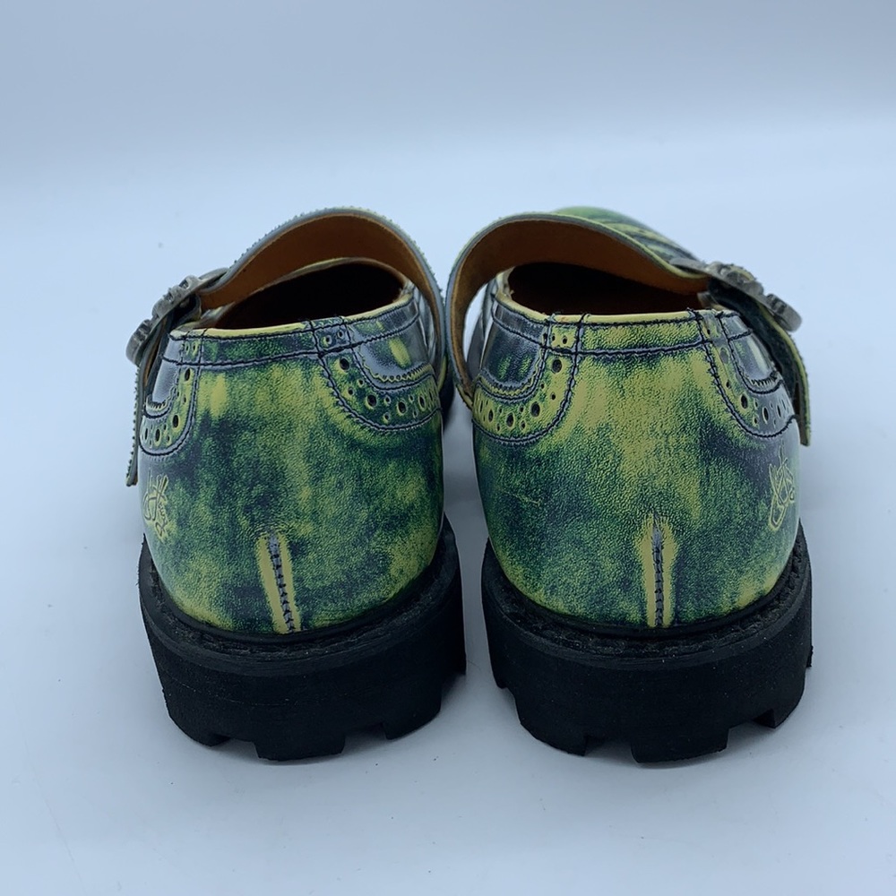John Fluevog Acid Green Mary Jane Shoes Size 11 - Picture 6 of 13